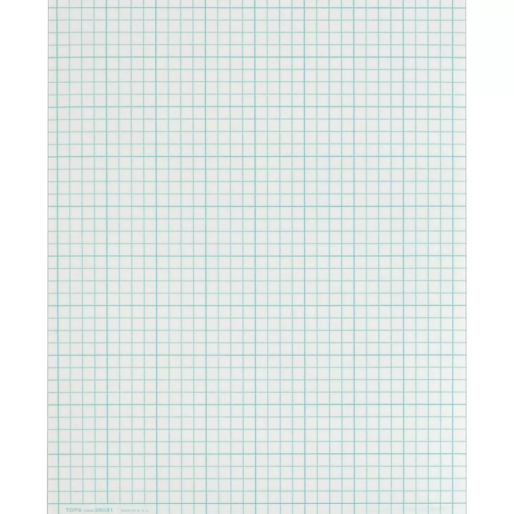 TOPS Notepads<Graph Pad, 8.5" x 11", Graph Ruled, White, 50 Sheets/Pad (35041)