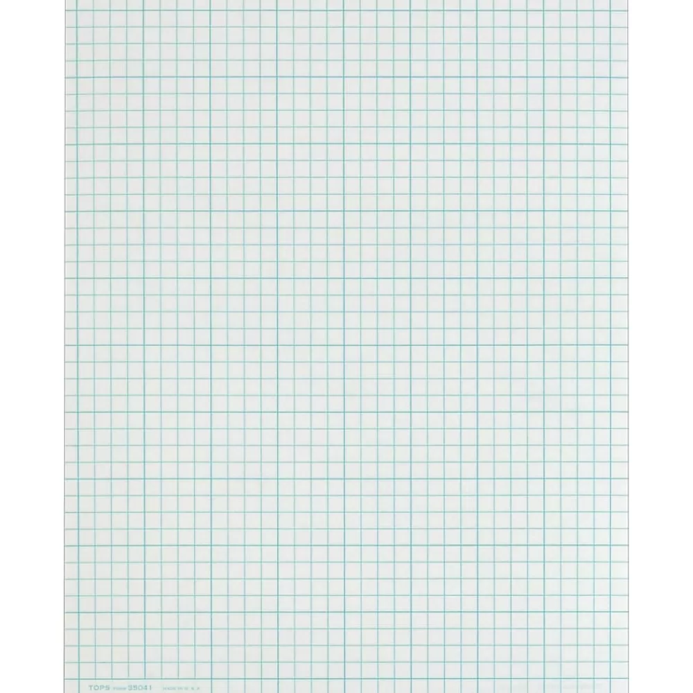 TOPS Notepads<Graph Pad, 8.5" x 11", Graph Ruled, White, 50 Sheets/Pad (35041)