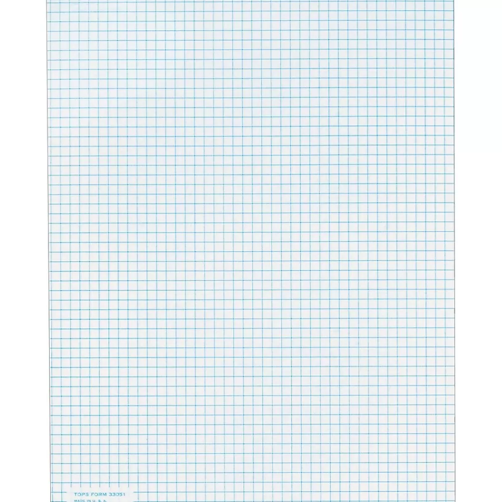 TOPS Notepads<Graph Pad, 8.5" x 11", Quad Ruled, White, 50 Sheets/Pad (33051)