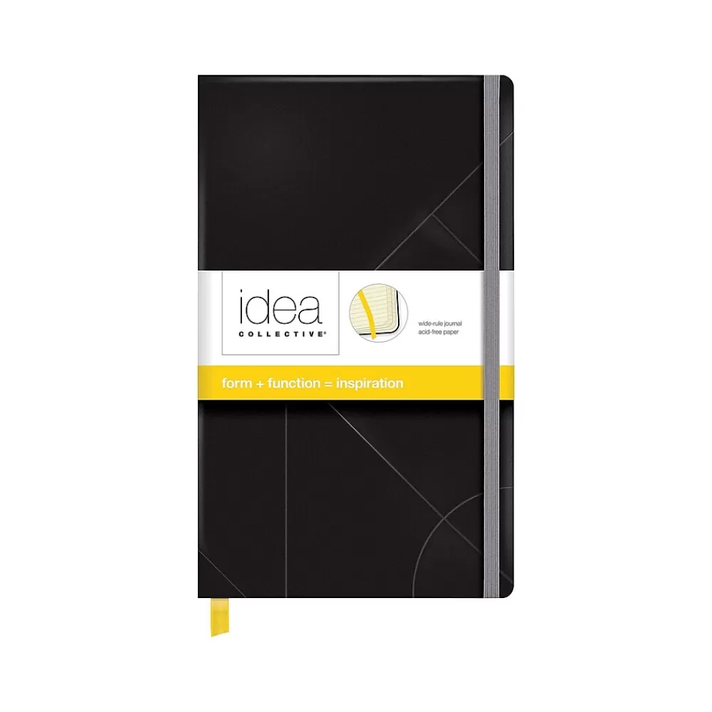 TOPS Journals<Idea Collective Journal, 5" x 8.25", Wide Ruled, Black, 240 Pages (56872)