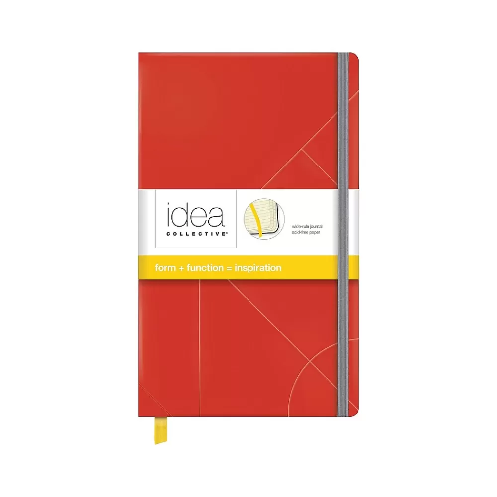 TOPS Journals<Idea Collective Journal, 5" x 8.25", Wide Ruled, Red, 240 Pages (56873)