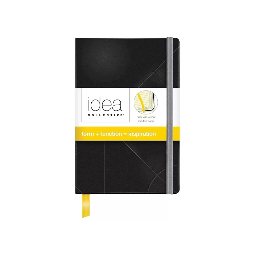 TOPS Journals<Idea Collective Pocket Hardcover Journal, 3.5" x 5.5", Wide Ruled, Black, 192 Pages (56874)