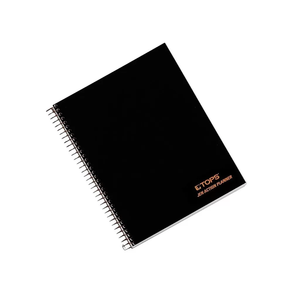 TOPS Subject Notebooks<Jen Action Planner Subject Notebook, 6.73" x 8.5", Project Ruled, 100 Sheets, Black (TOP 63828)
