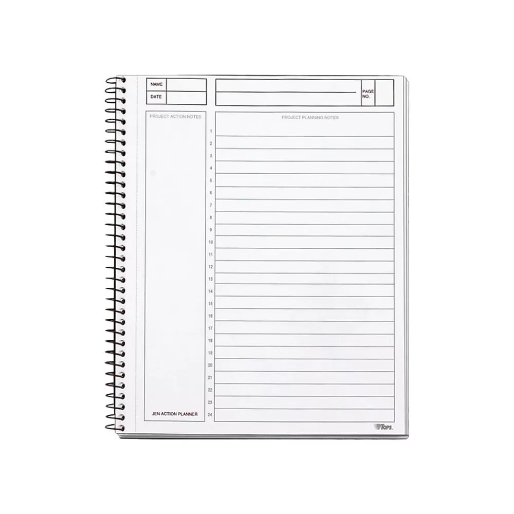 TOPS Subject Notebooks<JEN Subject Notebooks, 6.75" x 8.5", Cornell, 84 Sheets, Black (63827)