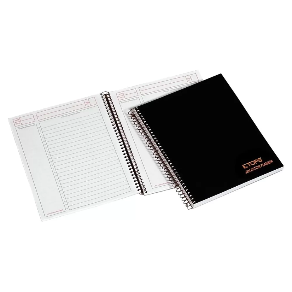 TOPS Subject Notebooks<JEN Subject Notebooks, 6.75" x 8.5", Cornell, 84 Sheets, Black (63827)