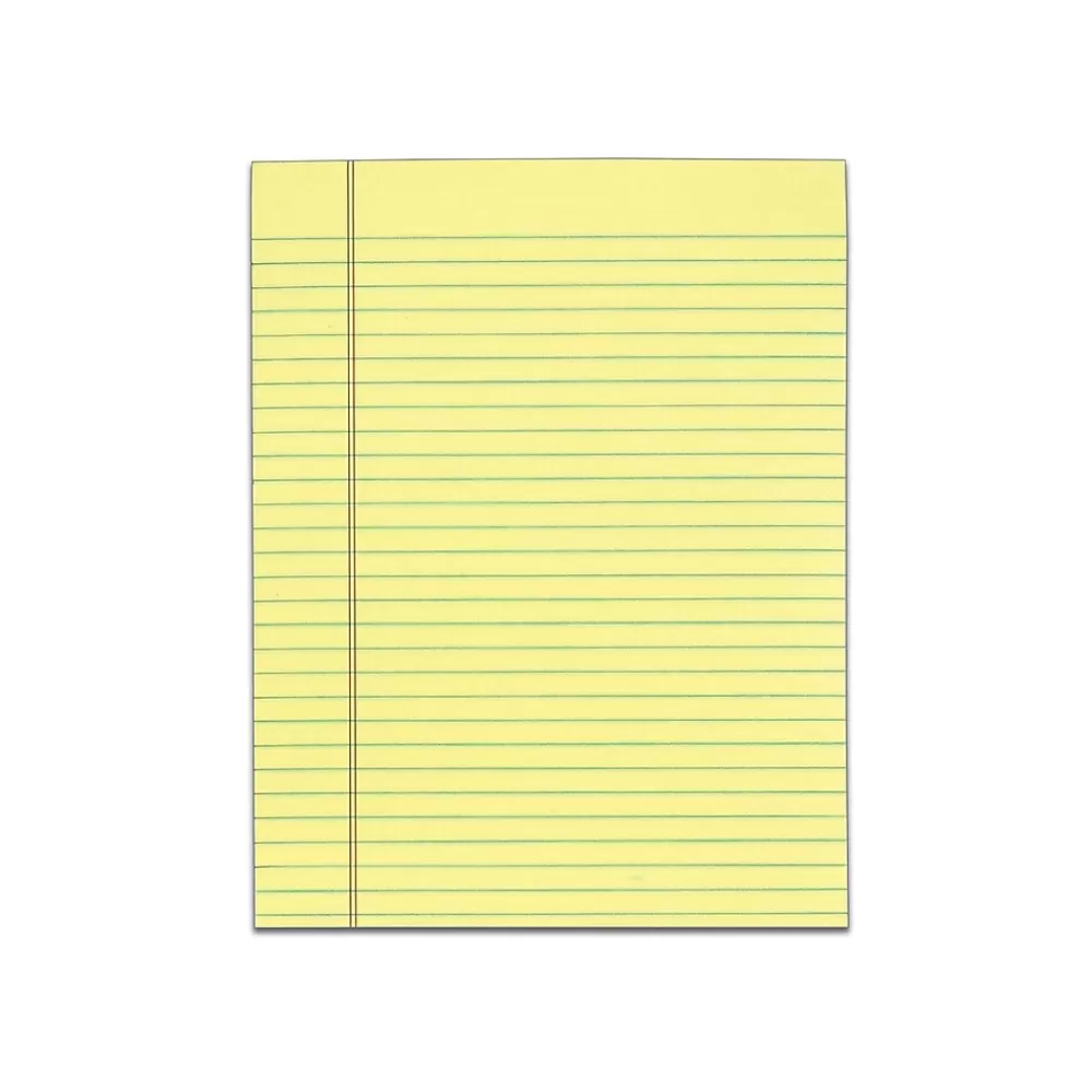 TOPS Notepads<Legal Notepads, 8.5" x 11", Wide, Canary, 50 Sheets/Pad, 12 Pads/Pack (TOP 7522)