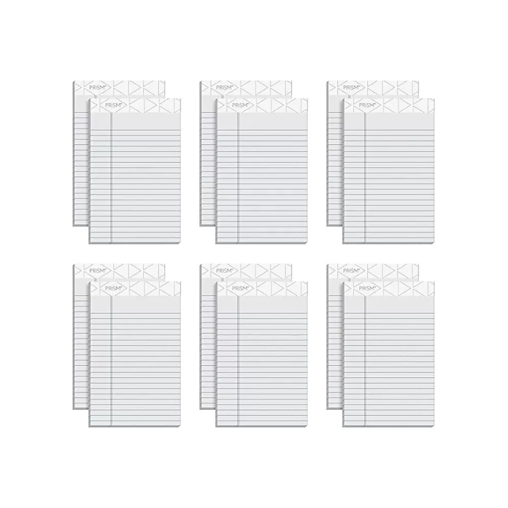 TOPS Notepads<Prism+ Legal Notepads, 5" x 8", Narrow Ruled, Gray, 50 Sheets/Pad, 12 Pads/Pack (63060)