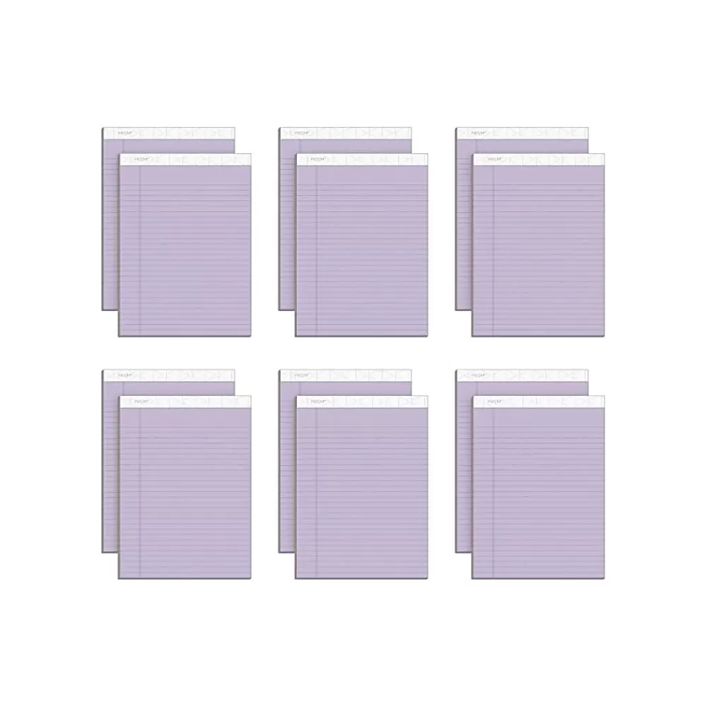 TOPS Notepads<Prism+ Legal Notepads, 5" x 8", Narrow Ruled, Orchid, 50 Sheets/Pad, 12 Pads/Pack (63040)