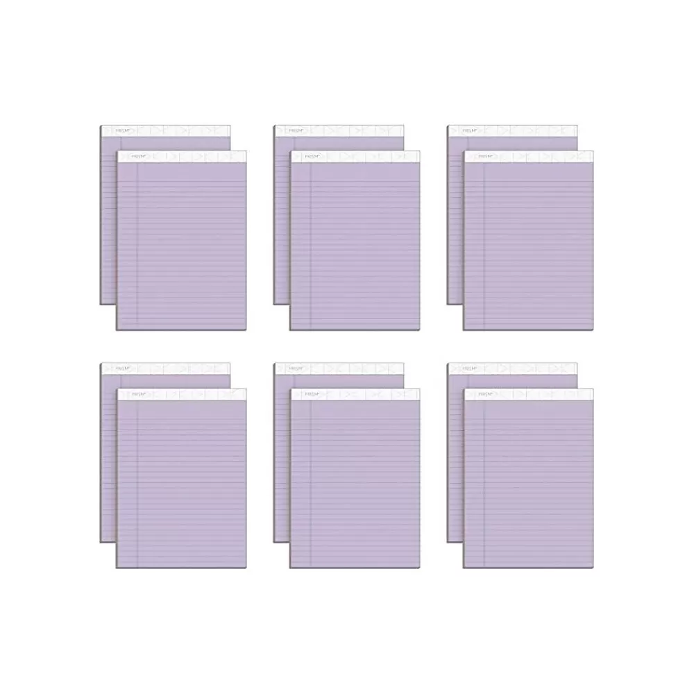 TOPS Notepads<Prism+ Legal Notepads, 5" x 8", Narrow Ruled, Orchid, 50 Sheets/Pad, 12 Pads/Pack (63040)