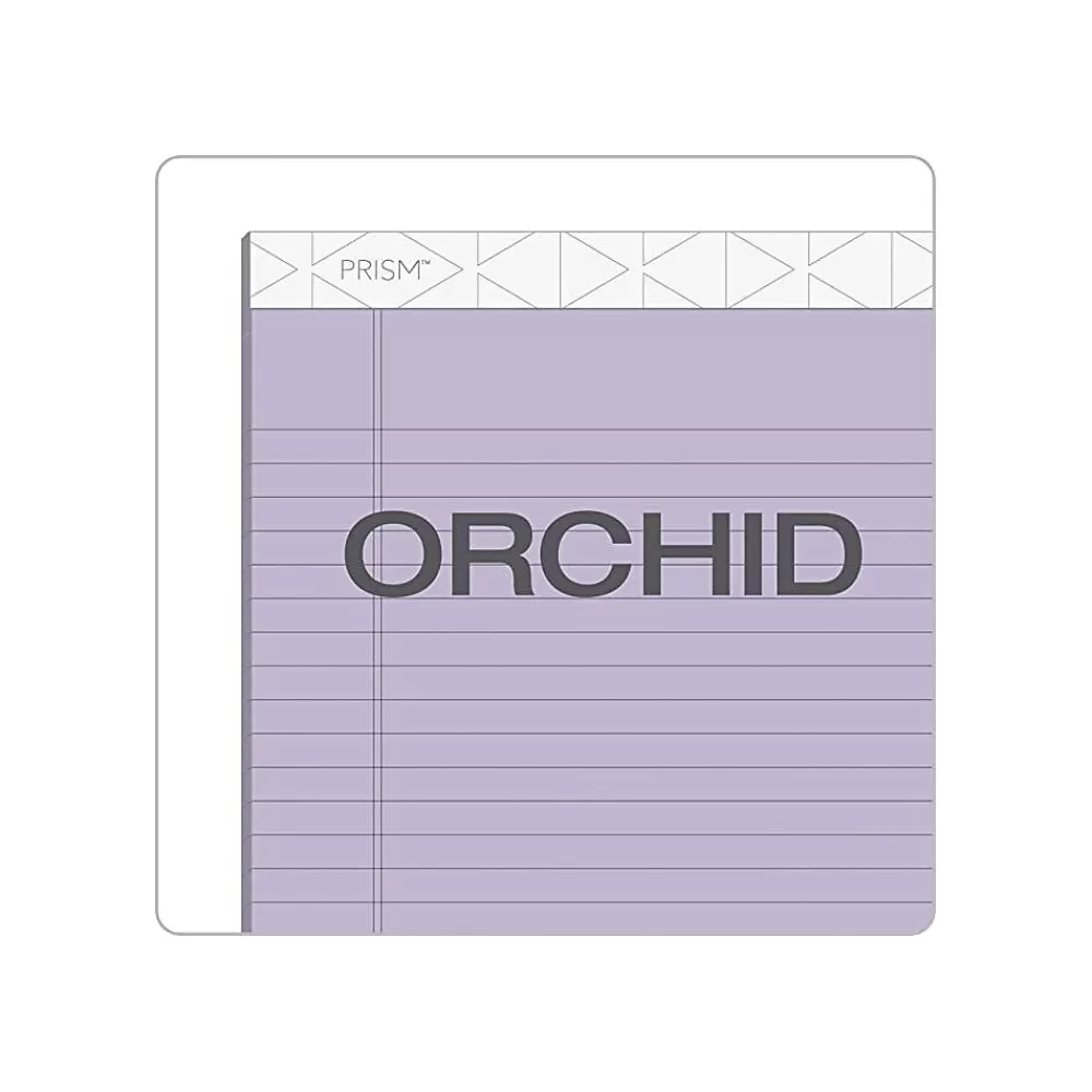 TOPS Notepads<Prism+ Legal Notepads, 5" x 8", Narrow Ruled, Orchid, 50 Sheets/Pad, 12 Pads/Pack (63040)