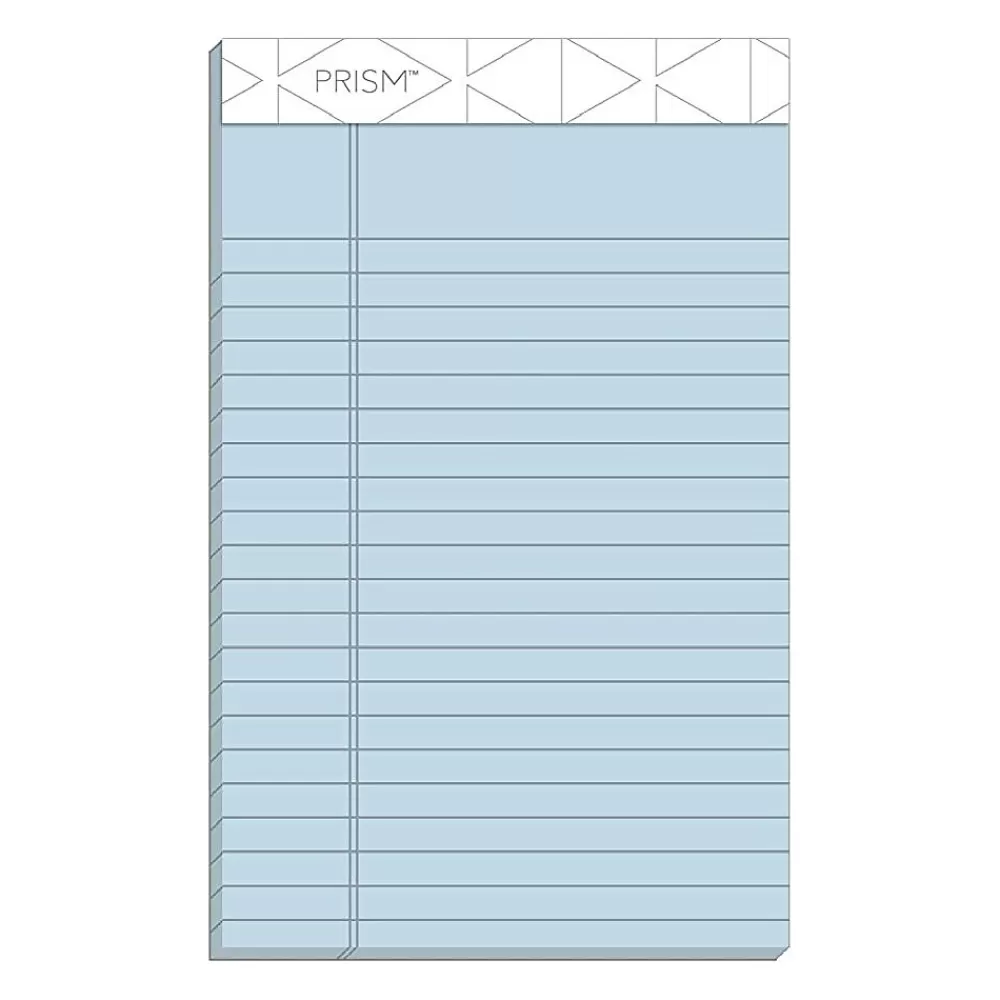 TOPS Notepads<Prism Notepad, 5" x 8", Narrow Ruled, Assorted, 50 Sheets/Pad, 6 Pads/Pack (TOP63016)