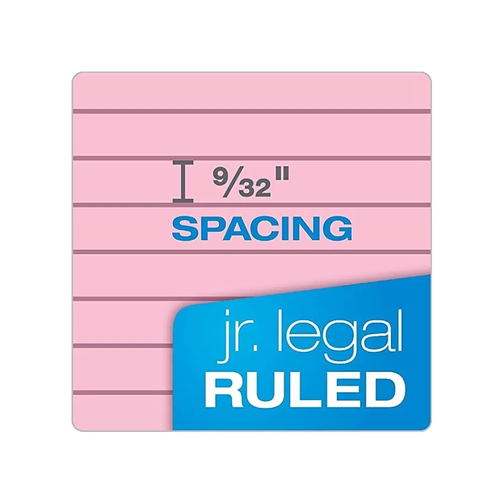TOPS Notepads<Prism Notepad, 5" x 8", Narrow Ruled, Assorted, 50 Sheets/Pad, 6 Pads/Pack (TOP63016)