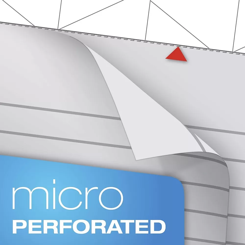 TOPS Notepads<Prism Notepad, 8.5" x 11.75", Wide Ruled, Assorted, 50 Sheets/Pad, 6 Pads/Pack (TOP63116)