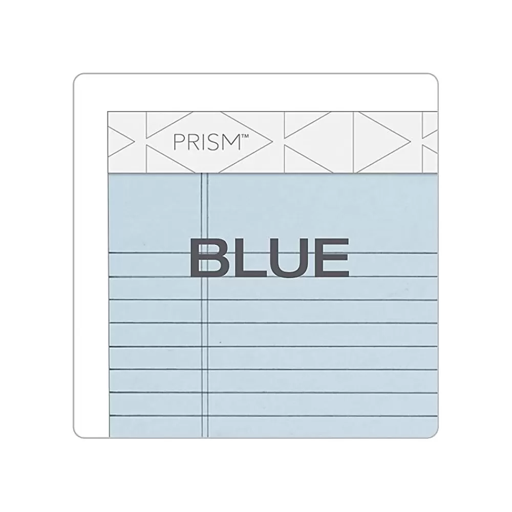 TOPS Notepads<Prism+ Writing Notepads, 5" x 8", Narrow Ruled, Blue, 50 Sheets/Pad, 12 Pads/Pack (63020)