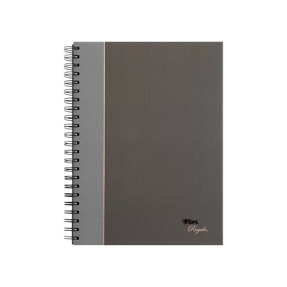 TOPS Notebooks<Royale Professional Notebooks, 8.25" x 11.75", College Ruled, 96 Sheets, Gray/Silver (25332)