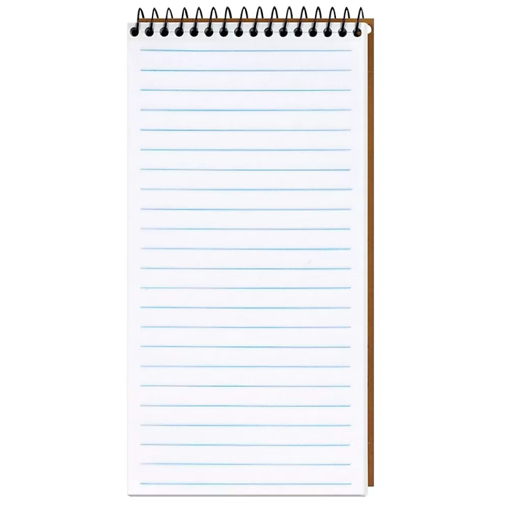 TOPS Notepads<Second Nature Reporter's Notebook, 4" x 8", Gregg Ruled, Assorted Colors, 70 Sheets/Pad (74130)