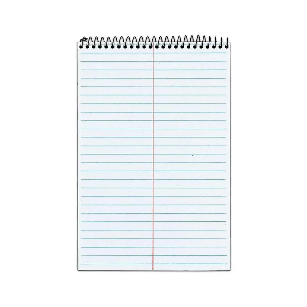 TOPS Notepads<Second Nature Steno Pad, 6" x 9", Gregg Ruled, White, 80 Sheets/Pad (TOP 74688)