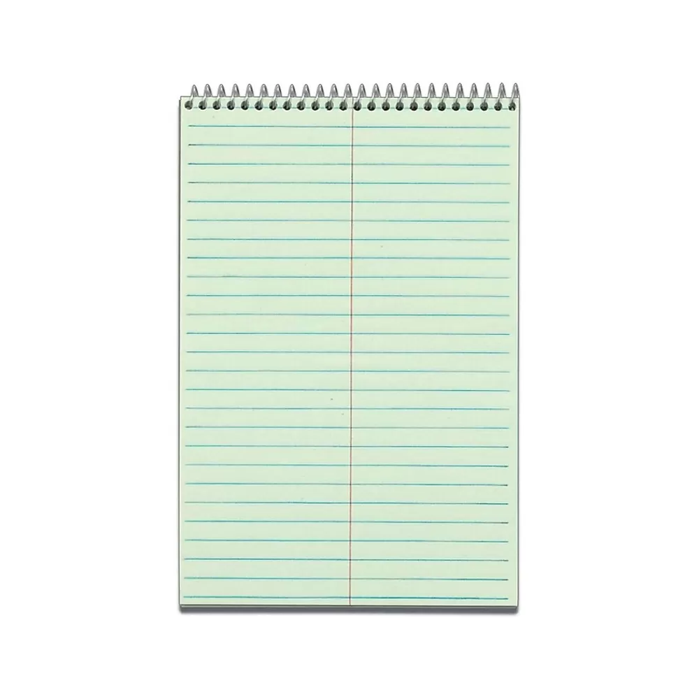 TOPS Notepads<Steno Pad, 6" x 9", Gregg, Green Tint, 80 Sheets/Pad (TOP8021)