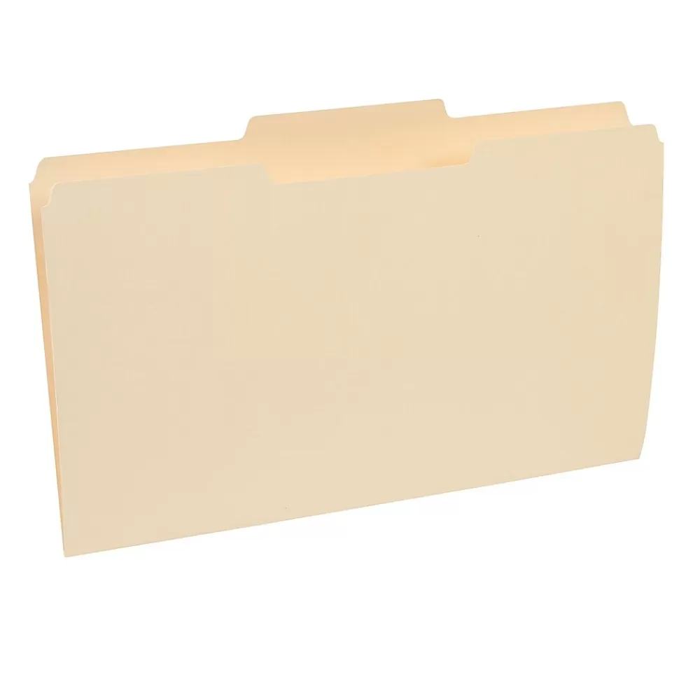 TRU RED File Folders<™ 30% Recycled Top-Tab File Folders, 3-Tab, Manila, Legal-Size, 24/Pack (235408/TR58116)