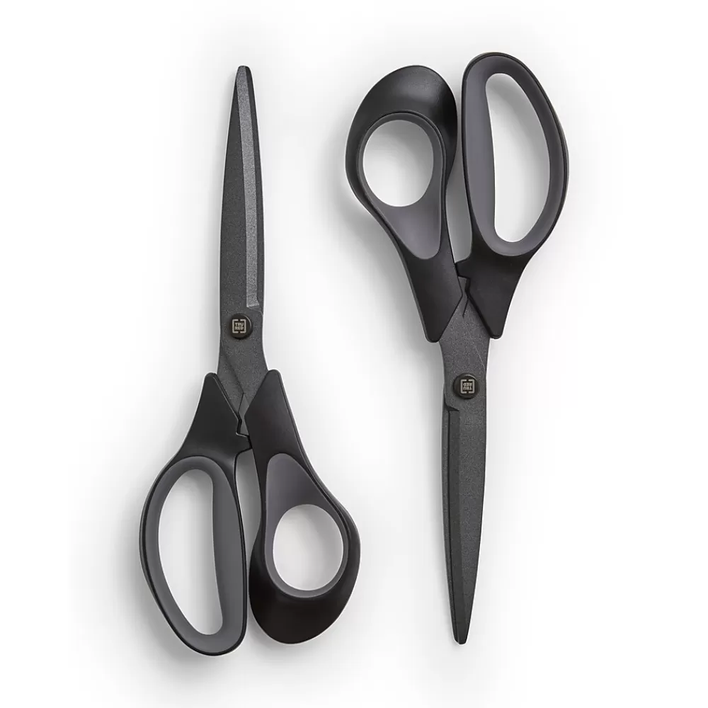 TRU RED Scissors<™ 8" Stainless Steel Scissors, Straight Handle, 2/Pack (TR55013)
