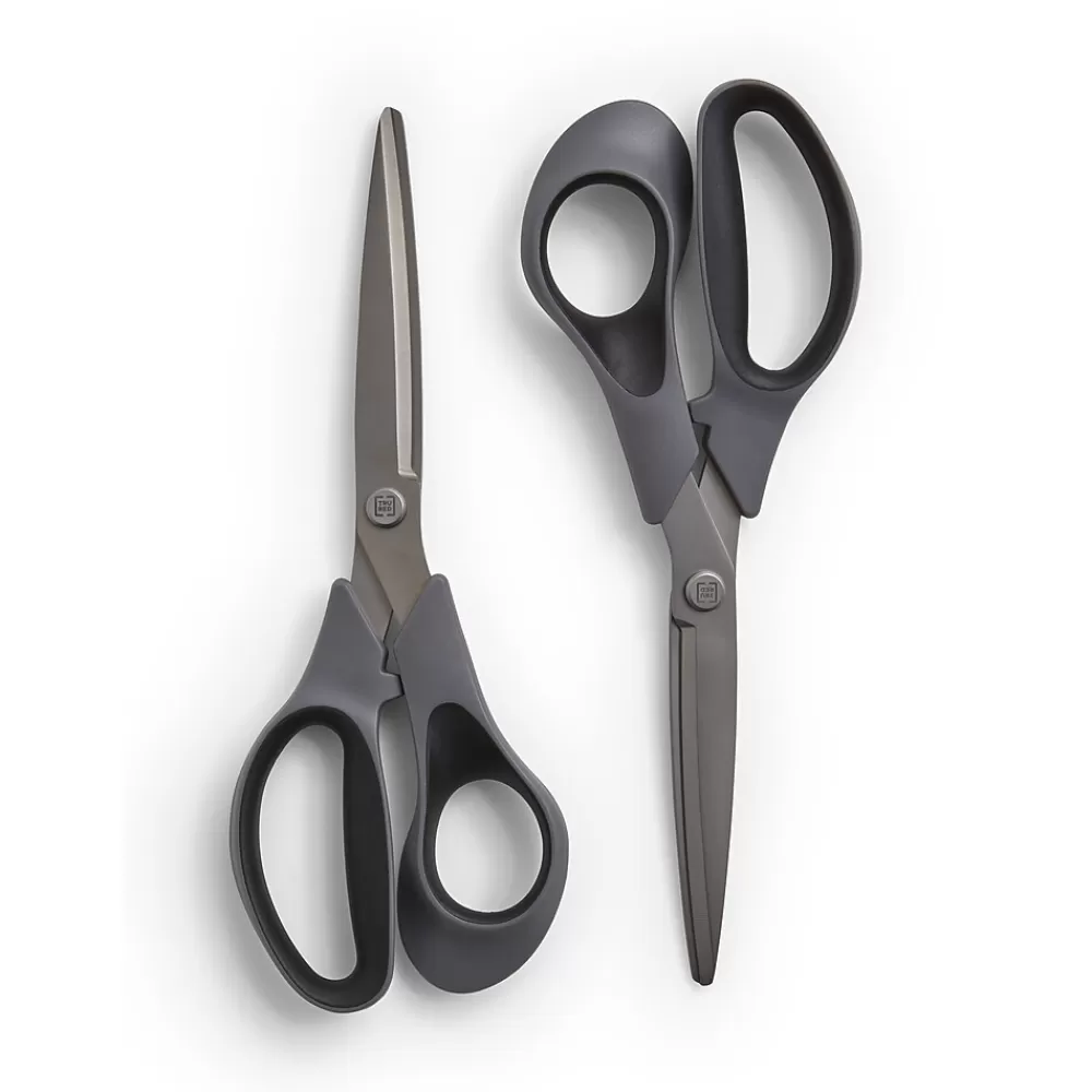 TRU RED Scissors<™ 8" Stainless Steel Scissors, Straight Handle, 2/Pack (TR55022)