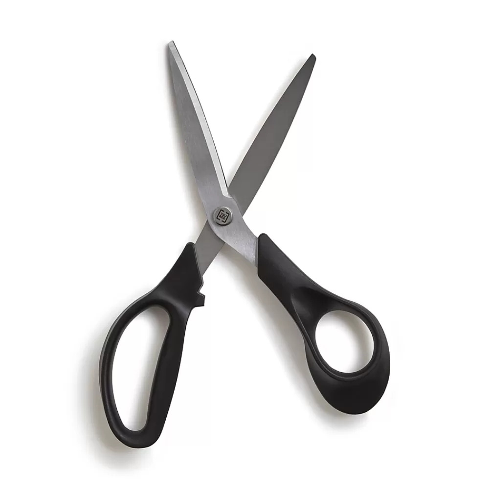 TRU RED Scissors<™ Ergonomic 8" Stainless Steel Scissors, Bent Handle (TR55227)