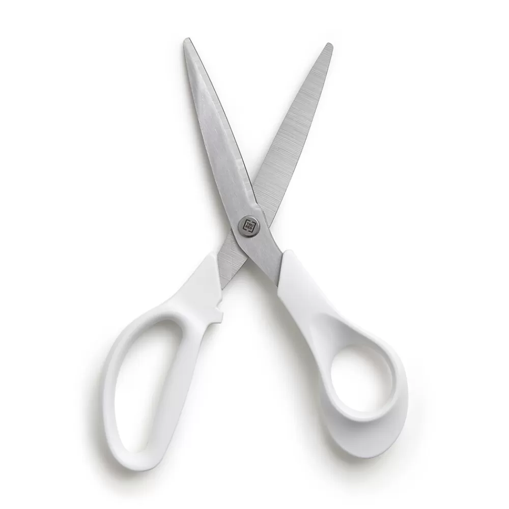 TRU RED Scissors<™ Ergonomic 8" Stainless Steel Scissors, Straight Handle, 2/Pack (TR55029)