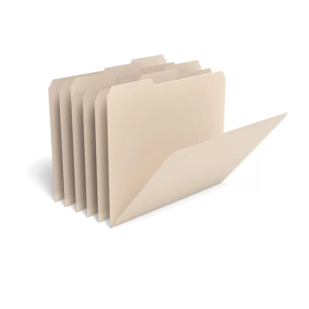 TRU RED File Folders<™ File Folder, 3-Tab, Letter Size, Manila, 12/Pack (TR36049)
