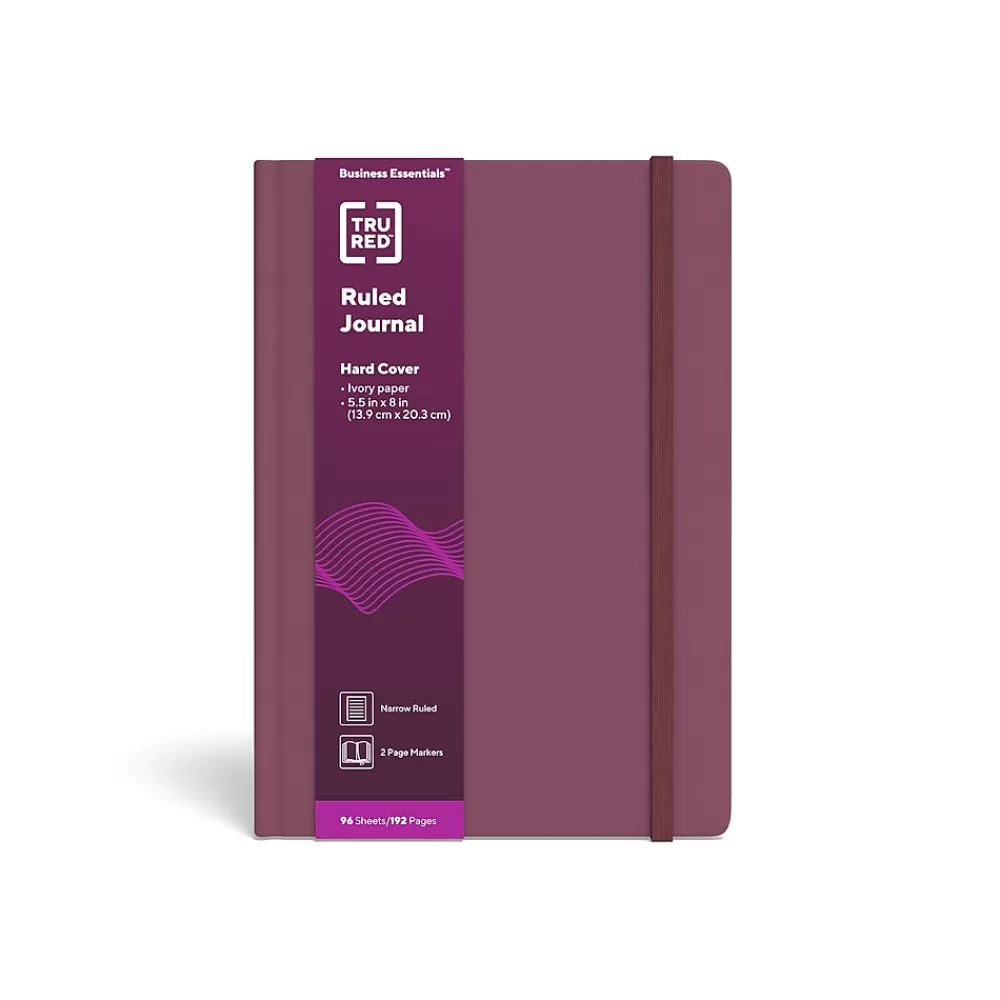 TRU RED Journals<™ Medium Hard Cover Ruled Journal, 5 1/2" x 8", (TR55733)