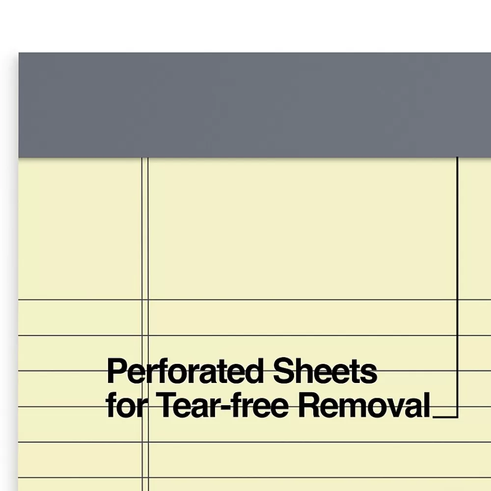 TRU RED Notepads<™ Notepads, 5" x 8", Narrow Ruled, Canary, 50 Sheets/Pad, 12 Pads/Pack (TR57359)