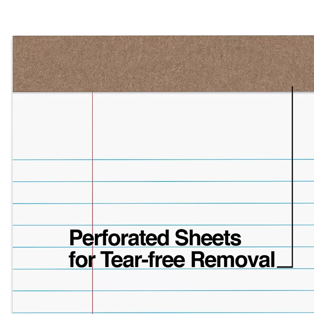 TRU RED Notepads<™ Notepads, 8.5" x 11.75", Wide Ruled, , 50 Sheets/Pad, Dozen Pads/Pack (TR58185)