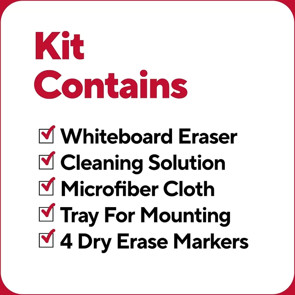 TRU RED Markers<™ Pen Dry Erase Kit, Fine Tip, Assorted, 4/Pack (TR61743/TR56941)
