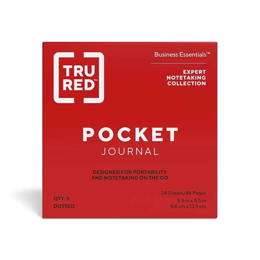 TRU RED Journals<™ Pocket Journal, Dotted, Assorted Colors (TR58427)