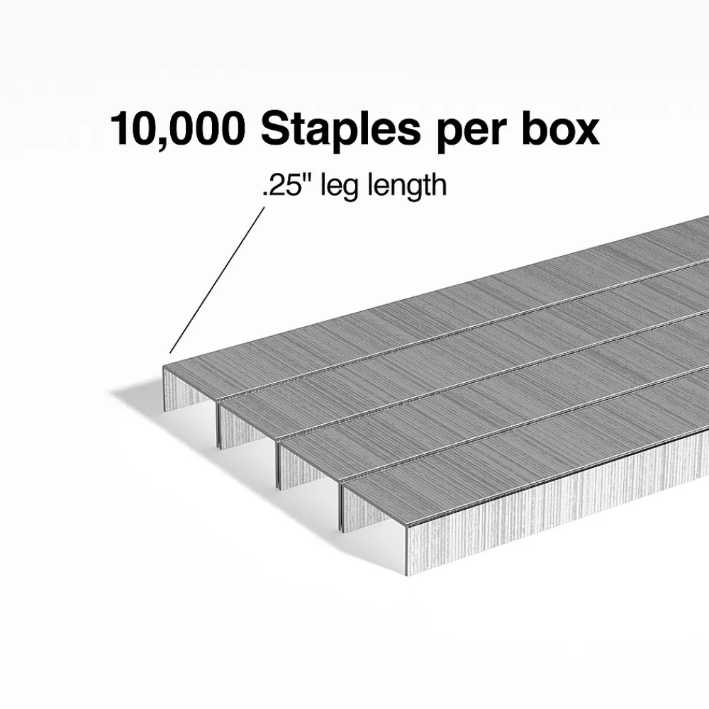 TRU RED Staples<™ Premium Staples, 1/4" Leg Length, 10000 Staples/Box (TR58089)