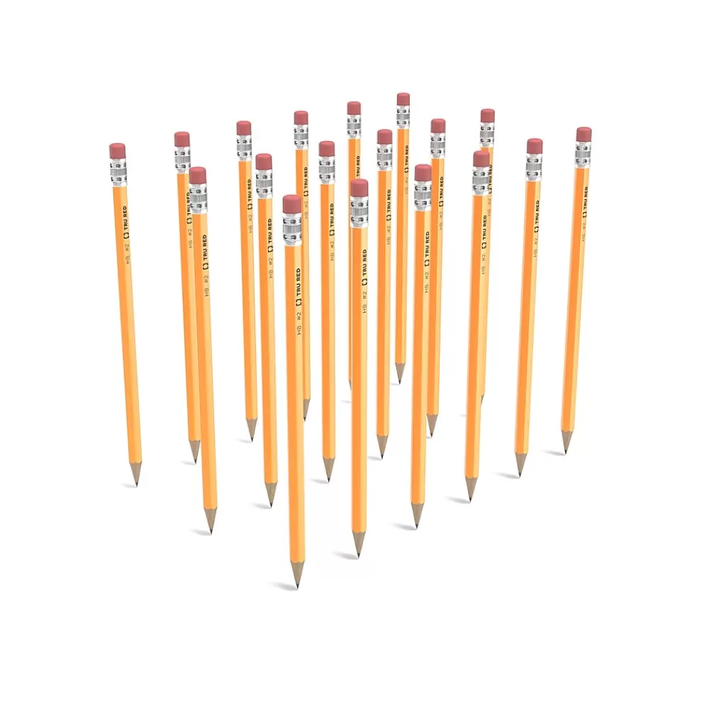 TRU RED Pencils<™ Pre-Sharpened Wooden Pencil, 2.2mm, #2 Medium Lead, 24/Pack (TR58558)