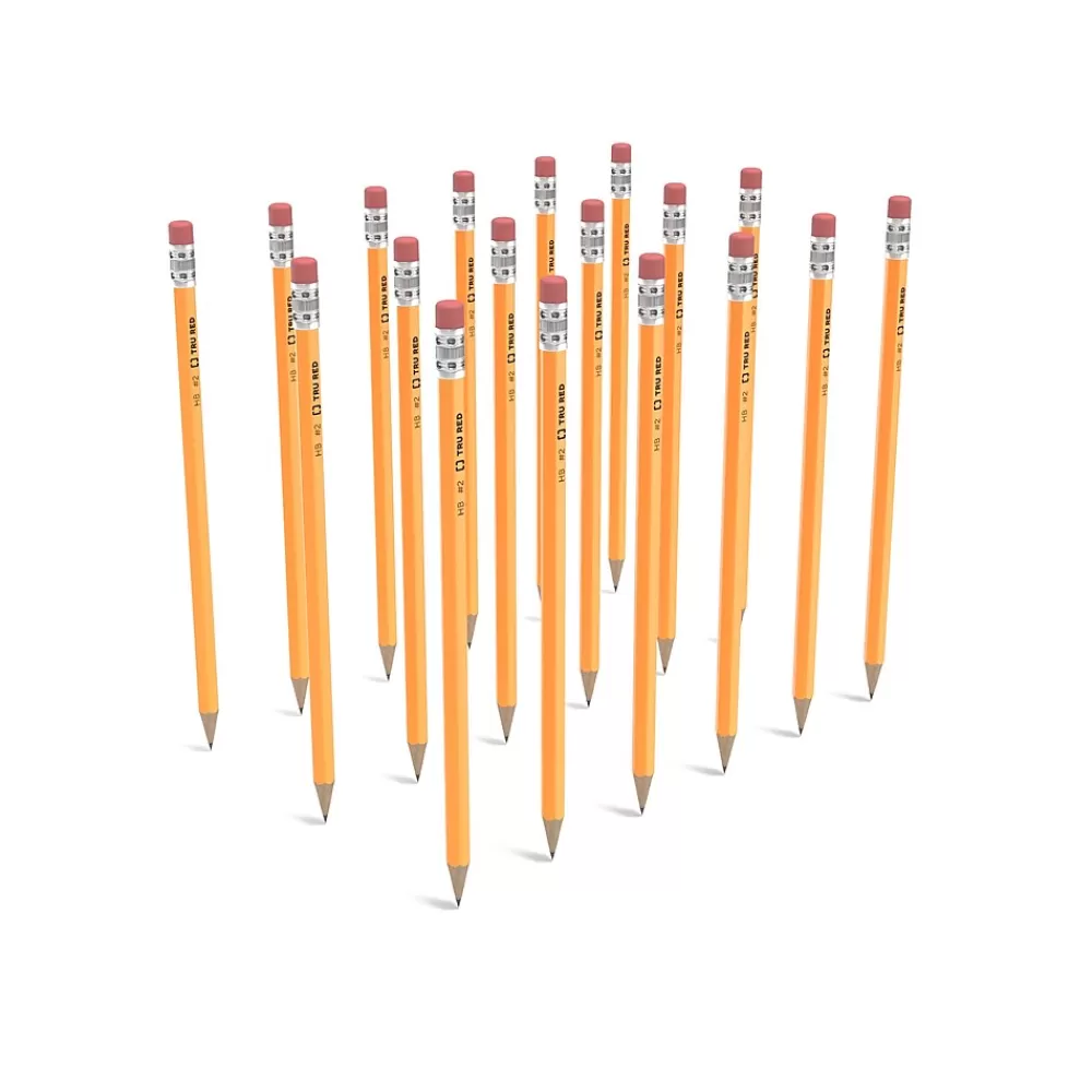 TRU RED Pencils<™ Pre-Sharpened Wooden Pencil, 2.2mm, #2 Medium Lead, 48/Pack (TR58560)