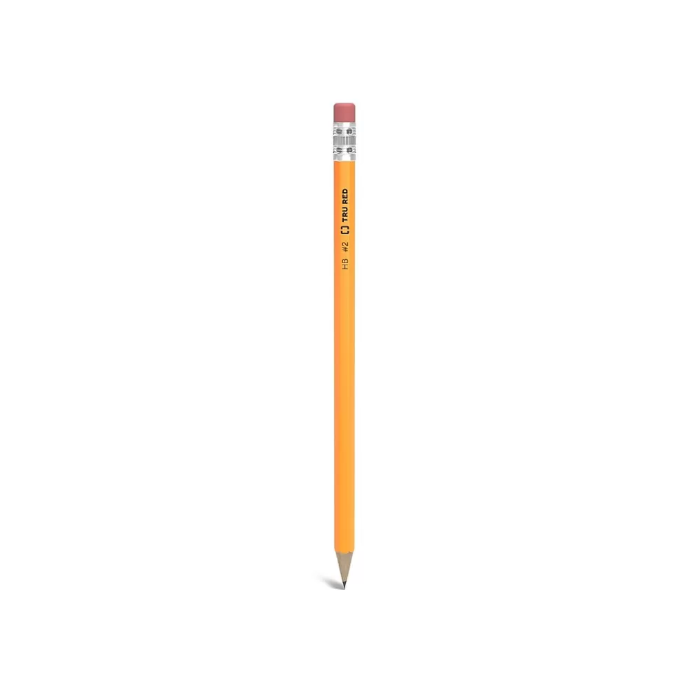 TRU RED Pencils<™ Pre-Sharpened Wooden Pencil, 2.2mm, #2 Medium Lead, 24/Pack (TR58558)