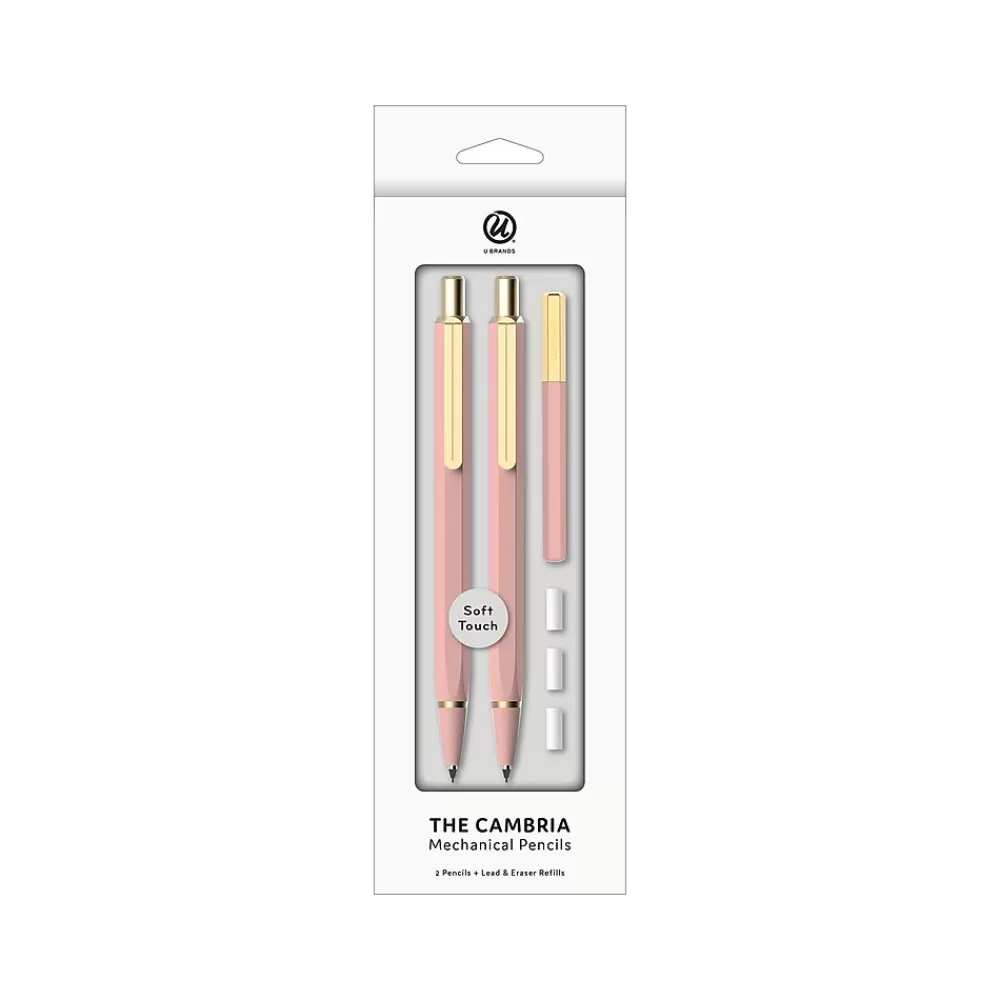 U Brands Pencils<The Cambria Mechanical Pencil, 0.7mm, #2 Medium Lead, 2/Pack (2412U04-24)