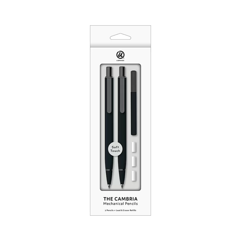 U Brands Pencils<The Cambria Mechanical Pencil, 0.7mm, #2 Medium Lead, 2/Pack (2410U04-24)