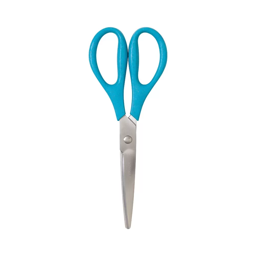 U Brands Scissors<U-Eco 9.45" Stainless Steel Scissors, Blunt Tip, Assorted Colors, 3/Pack (6607U01-24)