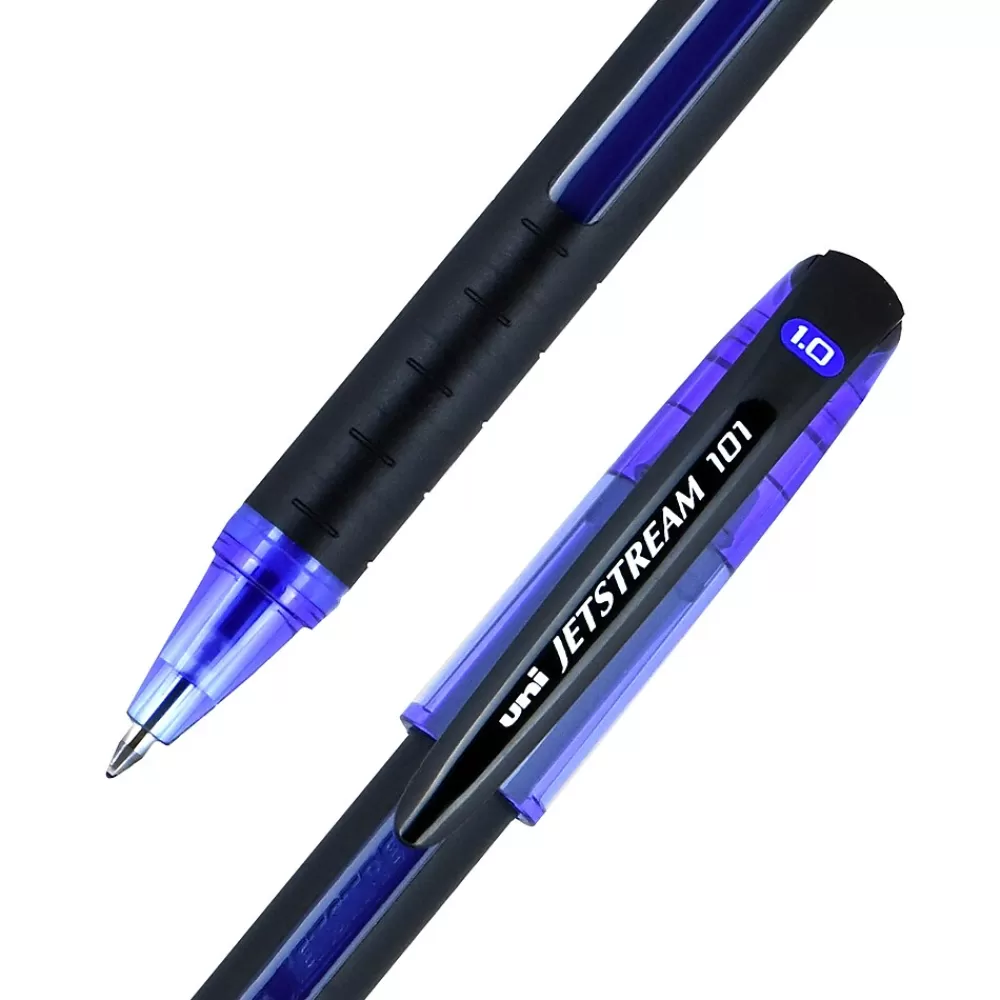 uni-ball Pens<uni Jetstream 101 Ballpoint Pen, Medium Point, 1.0mm, Blue Ink, Dozen (1768012)