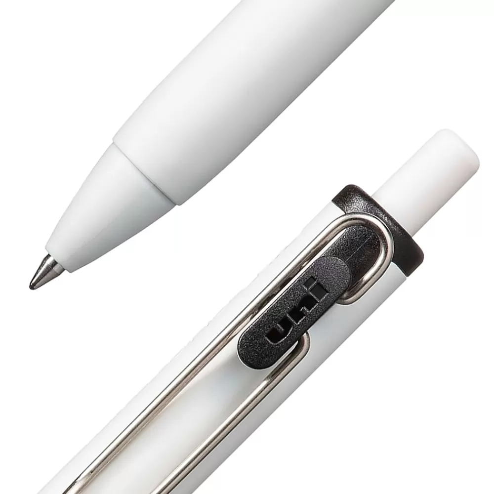 uni-ball Pens<uni one Retractable Gel Pens, Medium Point, 0.7mm, Black/Blue Ink, 5/Pack (70380)