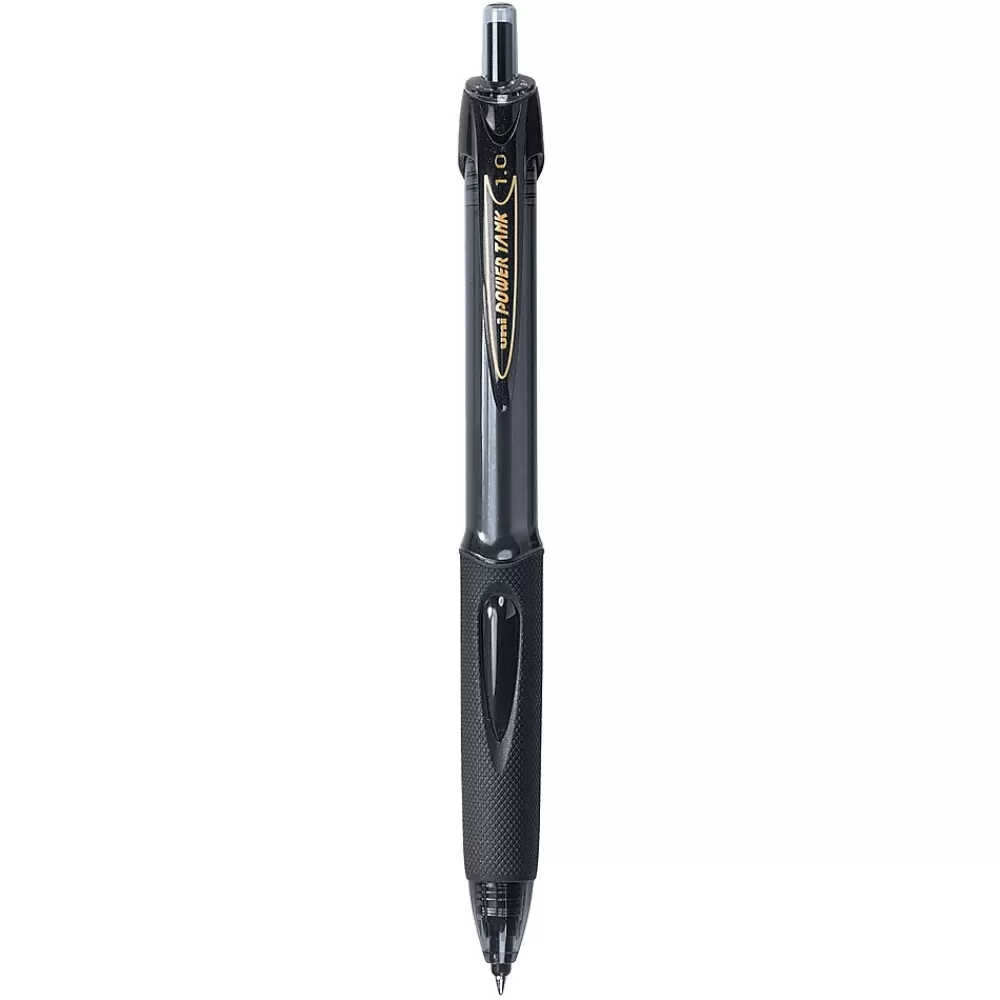 uni-ball Pens<uni Power Tank RT Ballpoint Pens, Medium Point, 1.0mm, Black Ink, 12/Pack (42070)