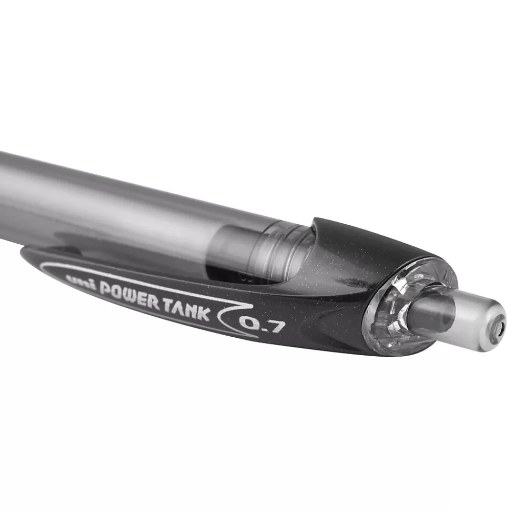 uni-ball Pens<uni Power Tank RT Ballpoint Pens, Medium Point, 1.0mm, Black Ink, 12/Pack (42070)