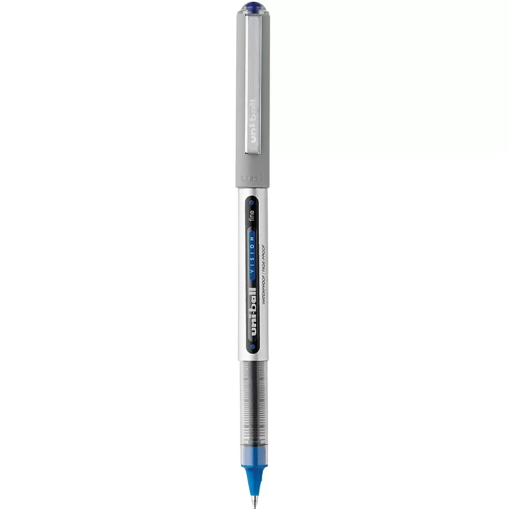 Uni Pens<Vision Rollerball Pen,Fine Point, Blue Ink, Dozen (60134)