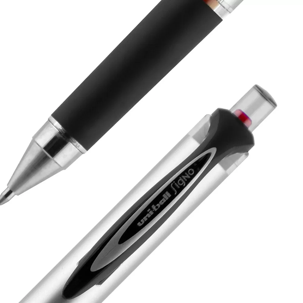 uni-ball Pens<uniball 207 Impact Retractable Gel Pens, Bold Point, 1.0mm, Red Ink (65872)