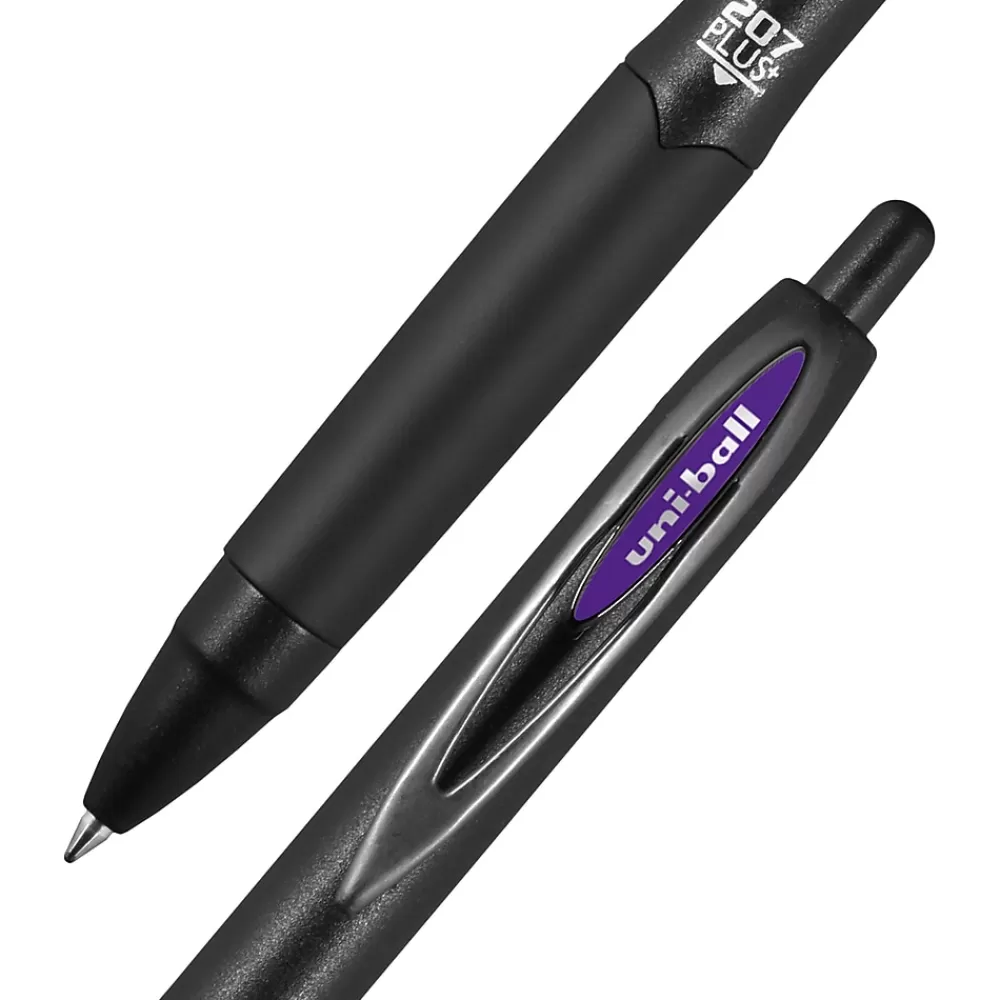 uni-ball Pens<uniball 207 Plus+ Retractable Gel Pens, Medium Point, 0.7mm, Assorted Inks, 6/Pack (70491)