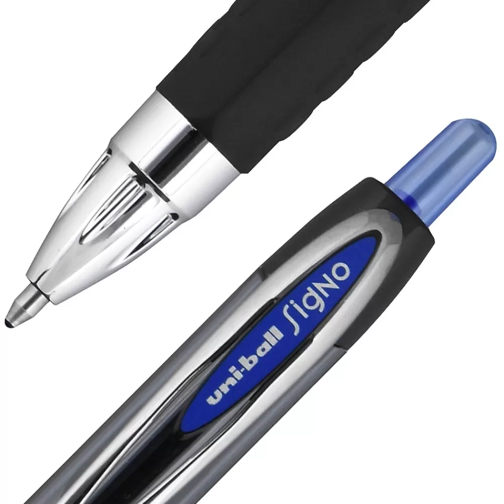 uni-ball Pens<uniball 207 Retractable Gel Pens, Bold Point, 1.0mm, Blue Ink, Dozen (1790896)