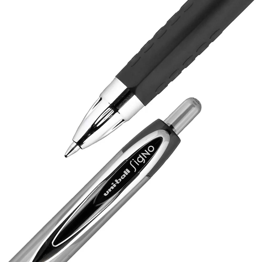 uni-ball Pens<uniball 207 Retractable Gel Pens, Medium Point, 0.7mm, Black Ink, 5/Pack (1960239)