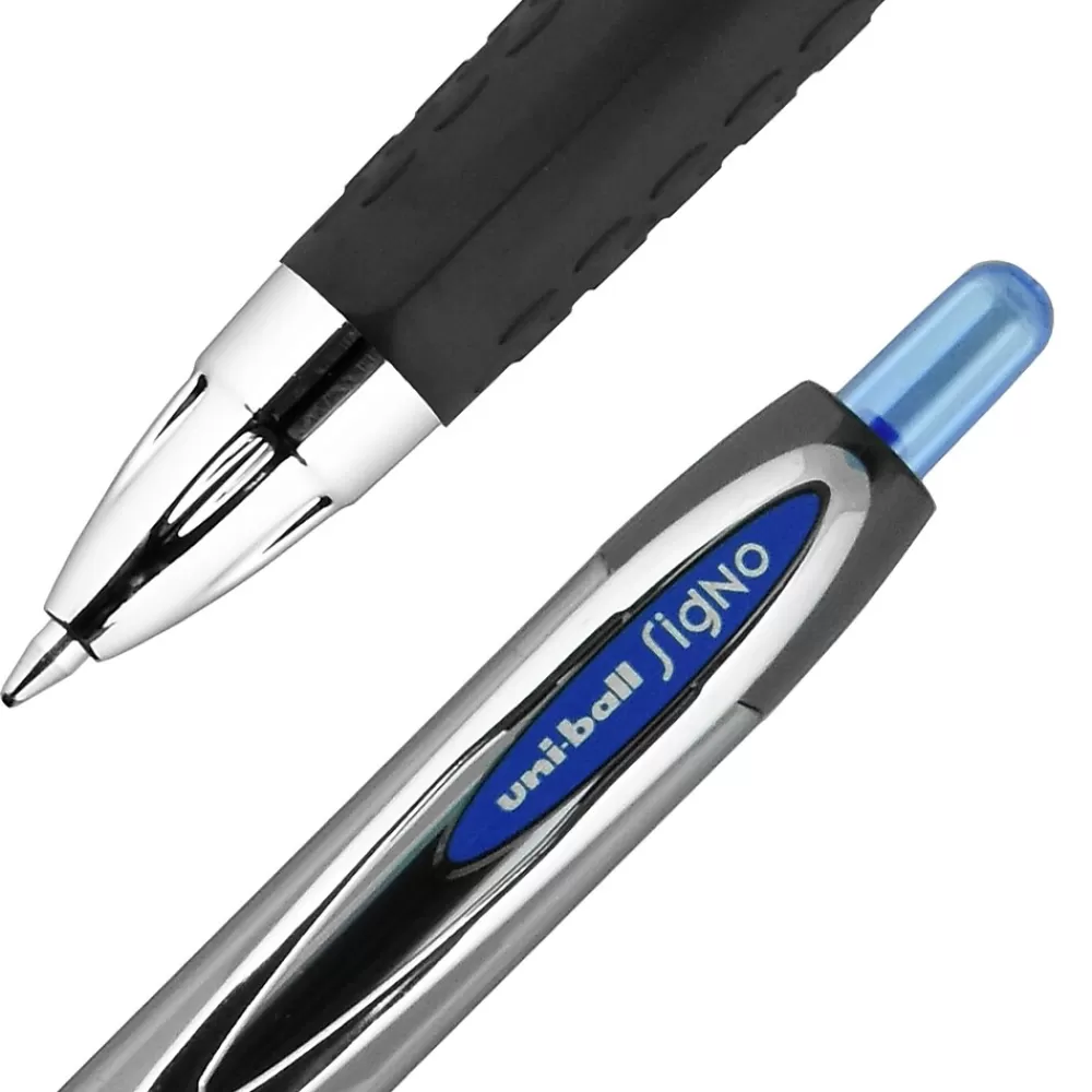 uni-ball Pens<uniball 207 Retractable Gel Pens, Medium Point, 0.7mm, Blue Ink, 12/Pack (33951)